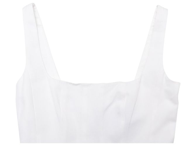 Vestido Maxi Portrait Staud en algodón blanco - vista 4