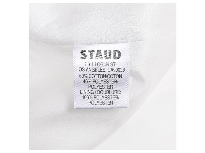 Vestido Maxi Portrait Staud en algodón blanco - vista 6