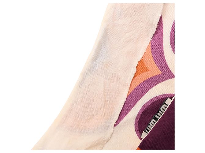 Top con stampa geometrica Miu Miu in seta multicolore - vista 12