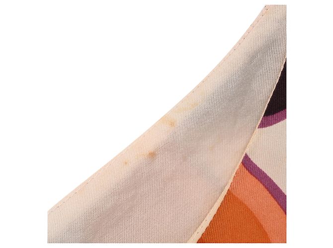 Top con stampa geometrica Miu Miu in seta multicolore - vista 6