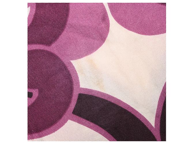 Top con stampa geometrica Miu Miu in seta multicolore - vista 8