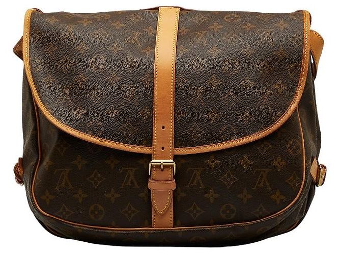 Borsa a tracolla Louis Vuitton Monogram Saumur 35 - vista 3