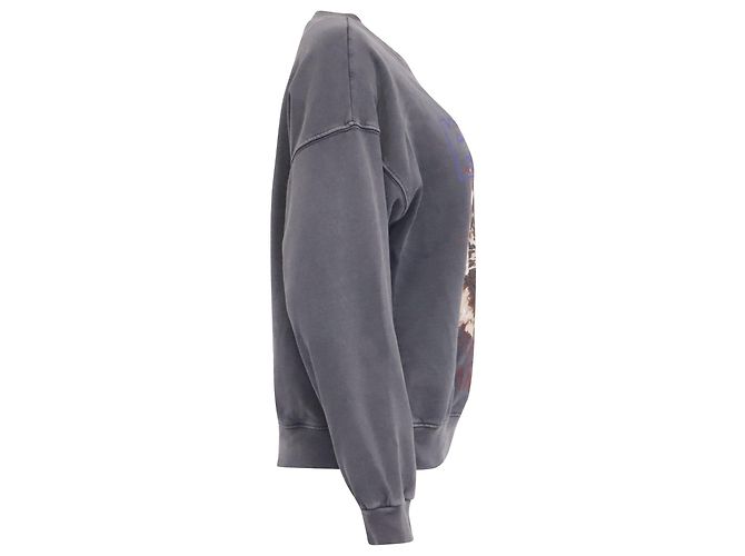 Sudadera con estampado gráfico Anine Bing en algodón gris - vista 3