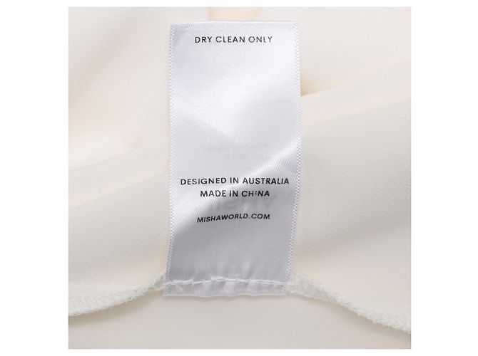 Autre Marque Robe Misha Evianna en polyester blanc ivoire - vue 7