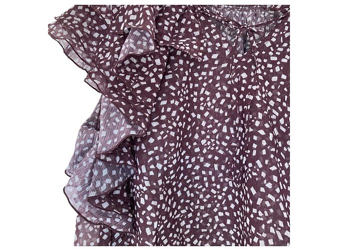 Autre Marque Top de volantes Lily Brown Fragment Sheer Pattern - vista 2