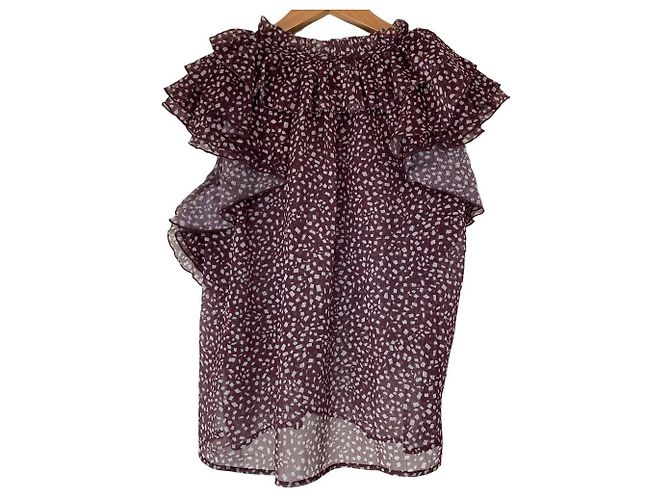 Autre Marque Top de volantes Lily Brown Fragment Sheer Pattern - vista 3
