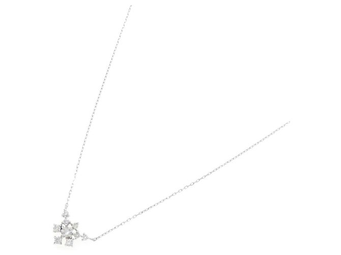 Autre Marque K10 Weißgold Diamant-Halskette - Ansicht 2