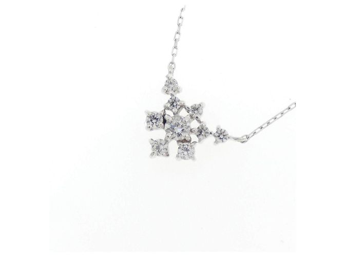Autre Marque K10 Weißgold Diamant-Halskette - Ansicht 3