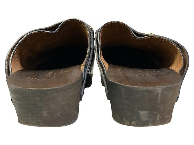 Céline Celine Les Bois Triomphe Chain Leather Clog Sandals - view 15