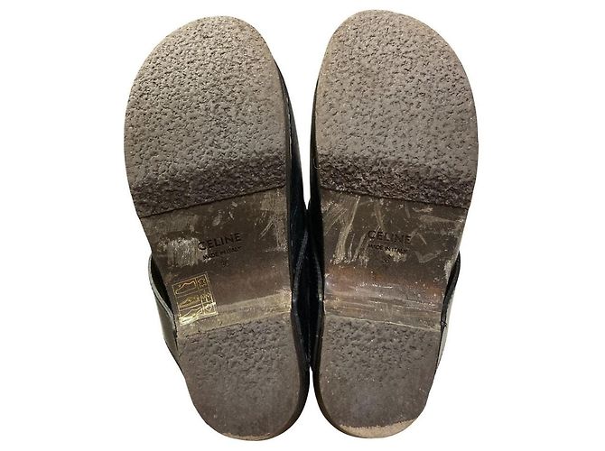 Céline Celine Les Bois Triomphe Chain Leather Clog Sandals - view 20