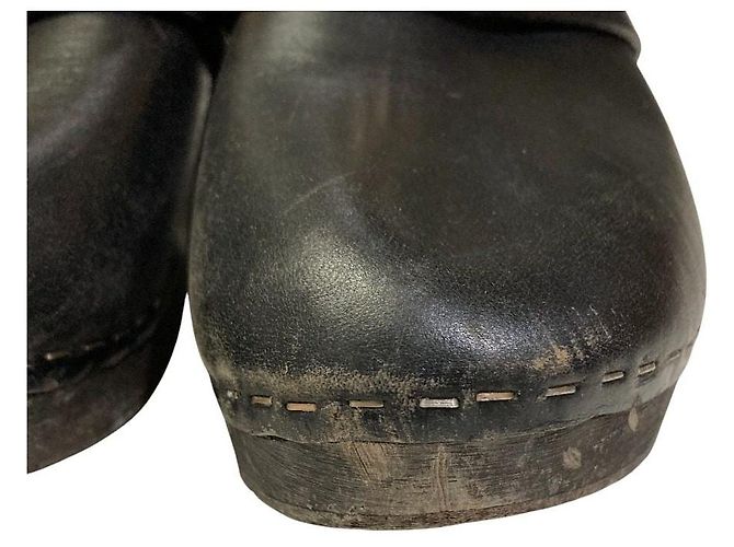 Céline Celine Les Bois Triomphe Chain Leather Clog Sandals - view 7