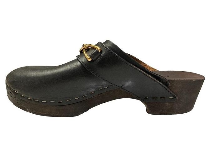 Céline Celine Les Bois Triomphe Chain Leather Clog Sandals - view 8