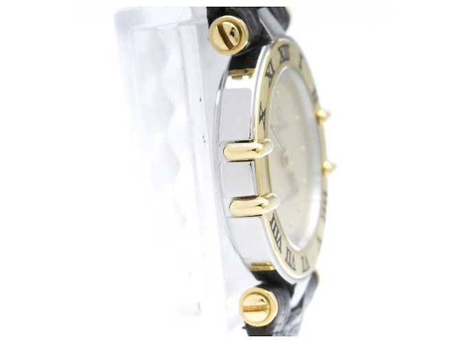 Omega Constellation Quartz Aço Inoxidável e Ouro Amarelo e Couro 23 - vista 4