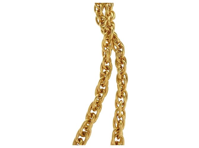 Pendente Chanel Vintage CC a Goccia in Metallo con Gripoix - vista 2