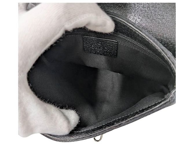 Gucci Handtasche aus schwarzem GG Canvas - Ansicht 11