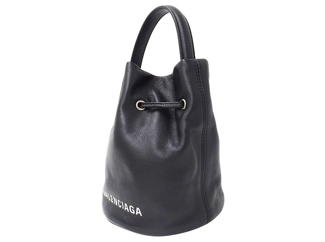 Everyday Mini borsa a mano Balenciaga in pelle nera - vista 4