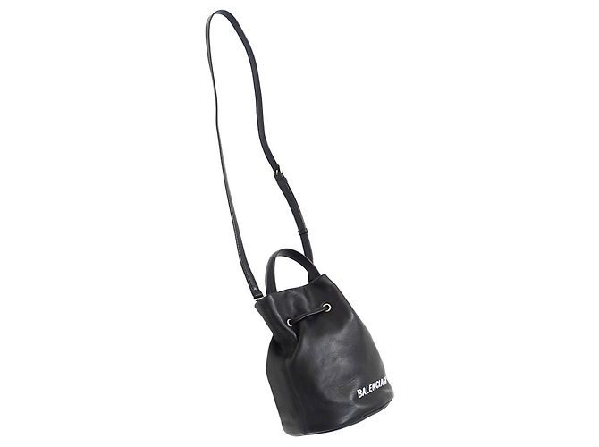 Everyday Mini borsa a mano Balenciaga in pelle nera - vista 5