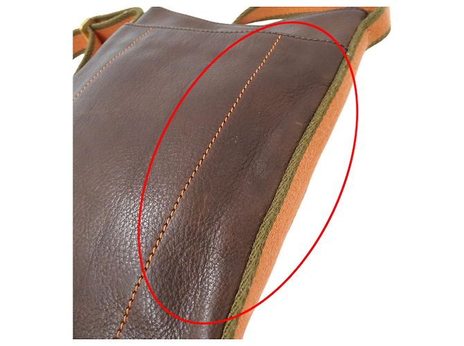 Borsa a tracolla Loewe in pelle marrone - vista 9