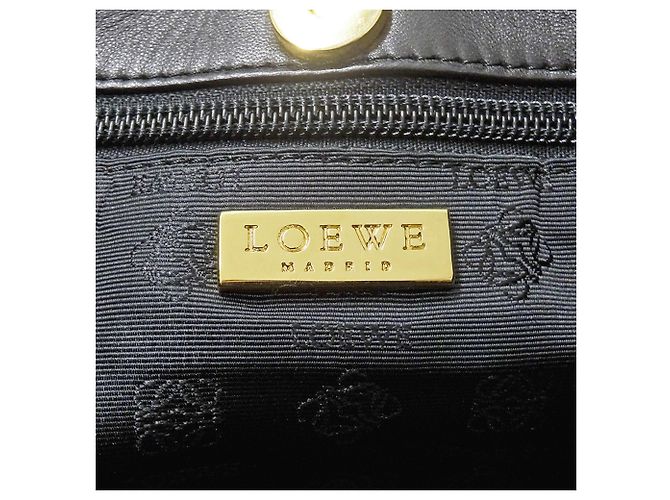 Sac à main Loewe en fourrure et cuir marron - vue 6
