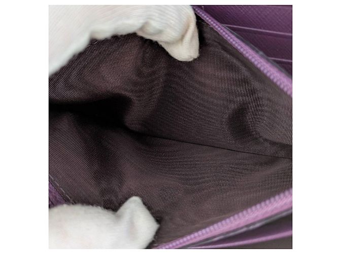 Portafoglio lungo in pelle viola Salvatore Ferragamo - vista 12