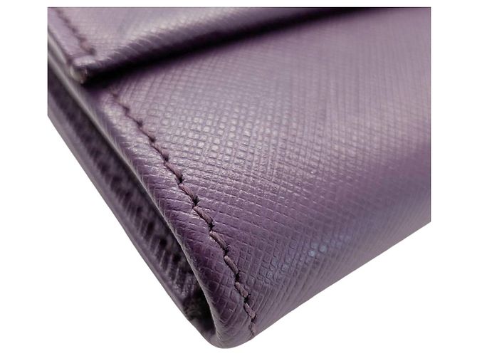Portafoglio lungo in pelle viola Salvatore Ferragamo - vista 5