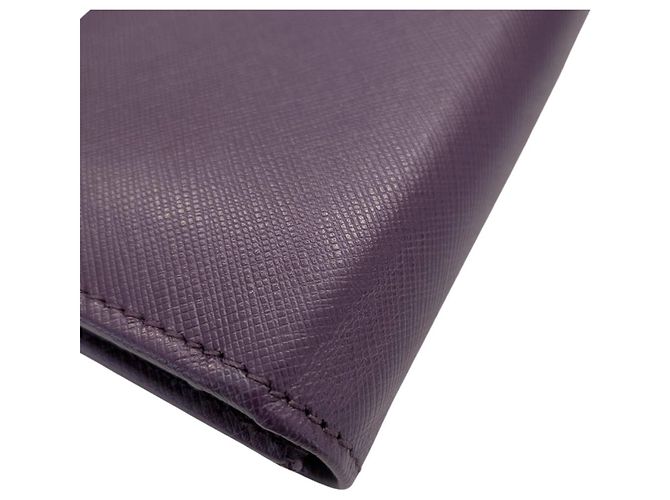 Portafoglio lungo in pelle viola Salvatore Ferragamo - vista 6
