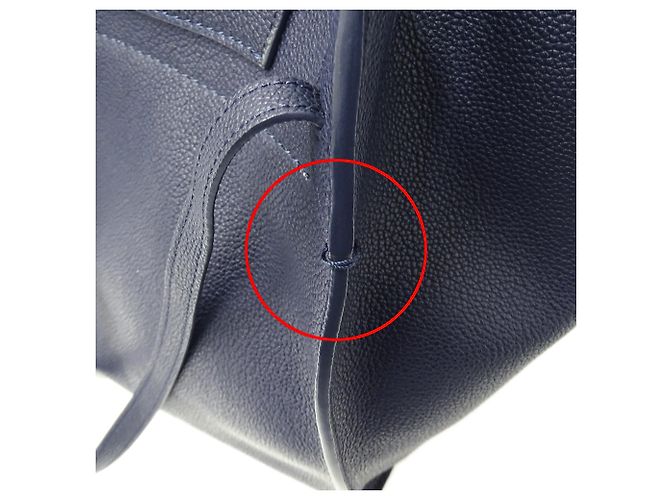 Big Bag Céline Celine Handtasche aus blauem Leder - Ansicht 10