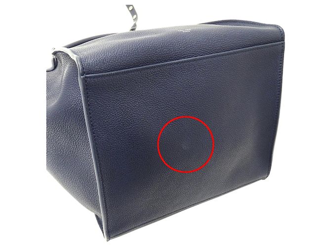 Big Bag Céline Celine Handtasche aus blauem Leder - Ansicht 12
