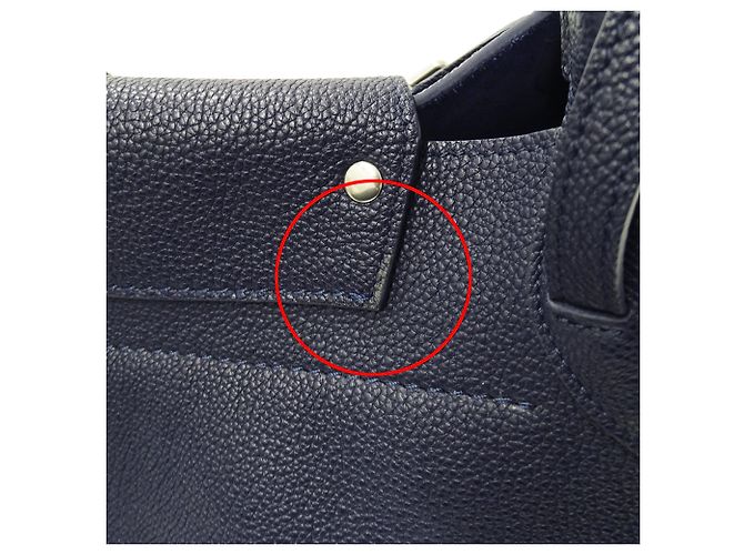 Big Bag Céline Celine Handtasche aus blauem Leder - Ansicht 14
