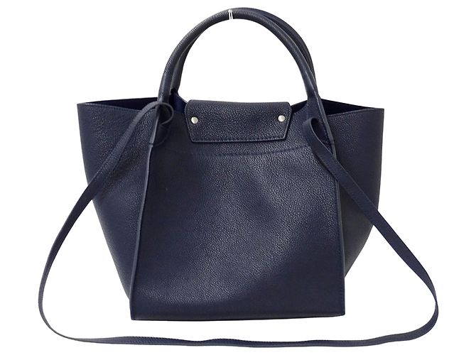 Big Bag Céline Celine Handtasche aus blauem Leder - Ansicht 2