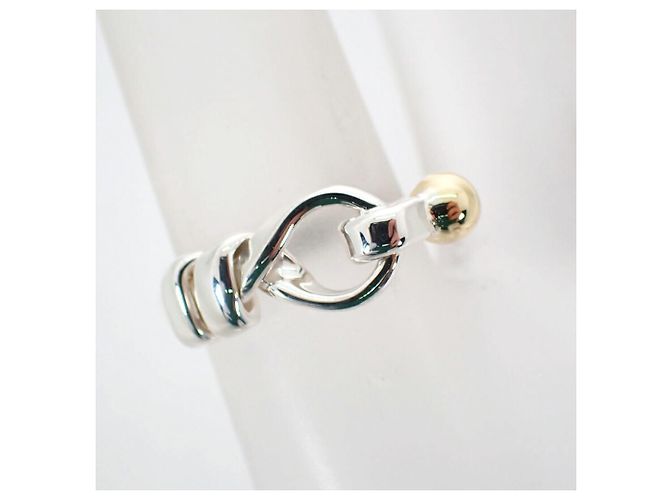 Autre Marque Anello a fascia Tiffany & Co. in argento sterling e oro giallo - vista 5