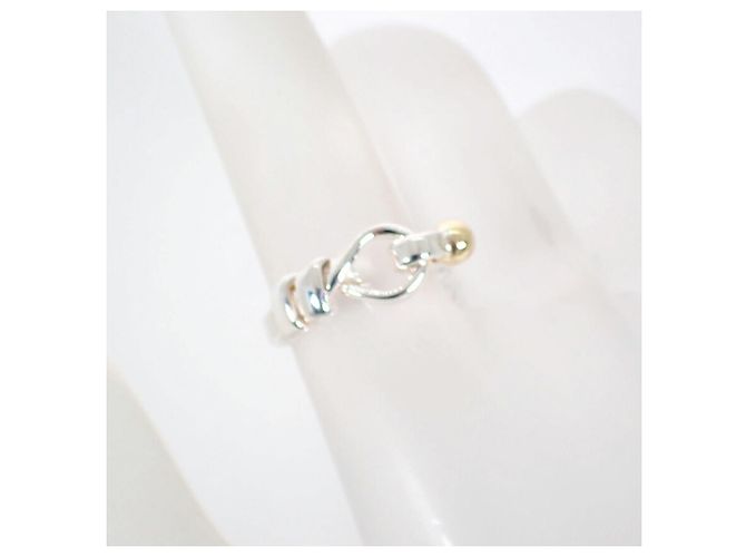 Autre Marque Anello a fascia Tiffany & Co. in argento sterling e oro giallo - vista 6