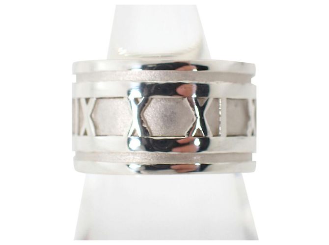 Autre Marque Tiffany & Co. Atlas breiter Ring aus Sterling Silber 925 - Ansicht 2