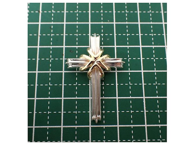 Autre Marque Pendente Croce Signature Tiffany & Co. 925/750 - vista 8