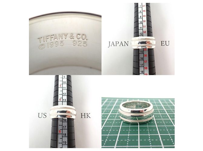 Autre Marque Tiffany & Co. Doppellinien-Ring aus Sterling Silber 925 - Ansicht 9