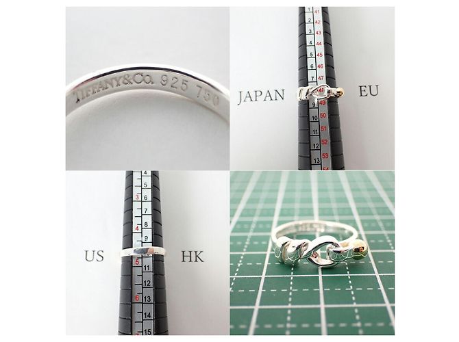 Autre Marque Anello a fascia Tiffany & Co. in argento sterling e oro giallo - vista 10