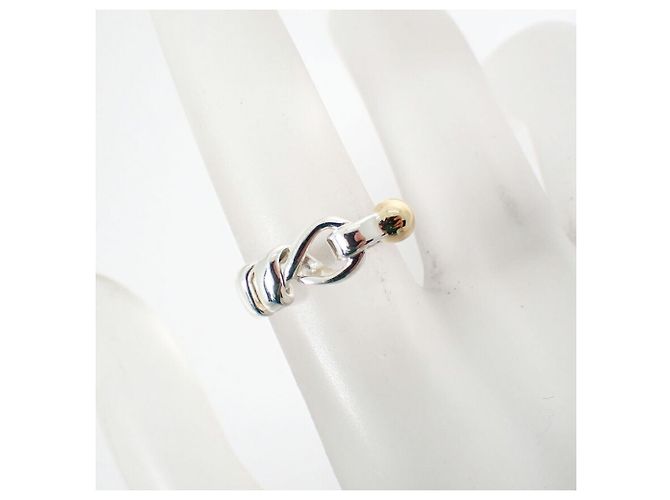 Autre Marque Anello a fascia Tiffany & Co. in argento sterling e oro giallo - vista 5