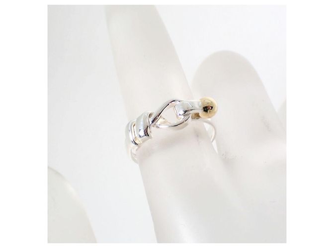 Autre Marque Anello a fascia Tiffany & Co. in argento sterling e oro giallo - vista 8