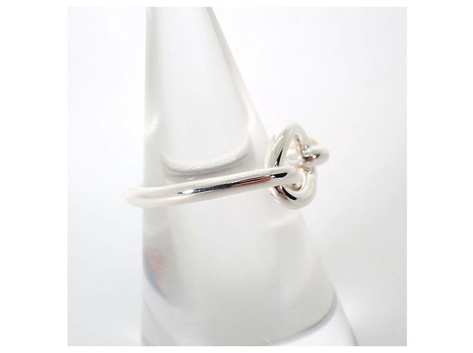 Autre Marque Anello a fascia Tiffany & Co. in argento sterling e oro giallo - vista 5