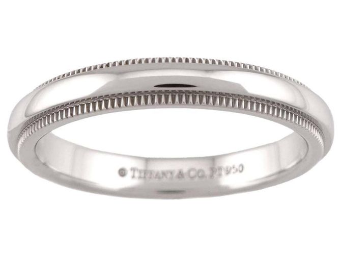 Autre Marque Tiffany & Co. Milgrain 1 Band Ring aus Platin 950 - Ansicht 2