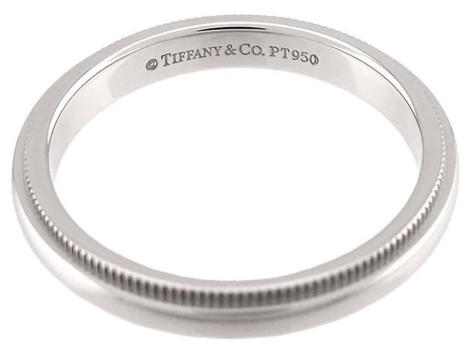 Autre Marque Tiffany & Co. Milgrain 1 Band Ring aus Platin 950 - Ansicht 3