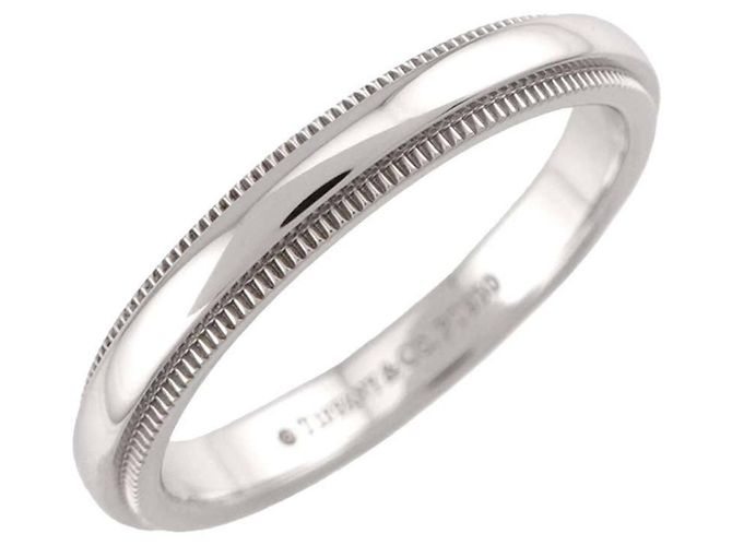 Autre Marque Tiffany & Co. Milgrain 1 Band Ring aus Platin 950 - Ansicht 4