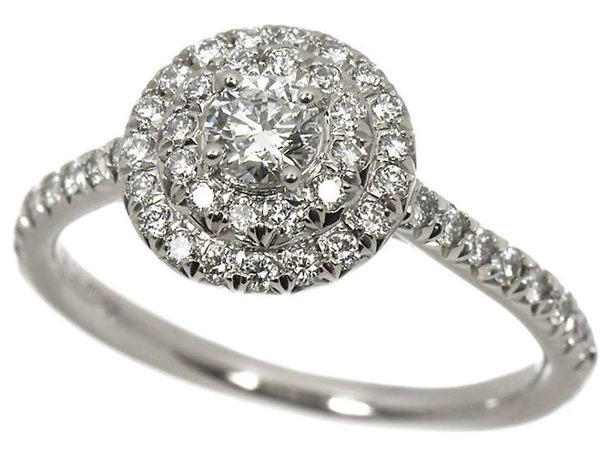 Autre Marque Anel Aliança Tiffany & Co. Soleste com Diamantes - vista 4