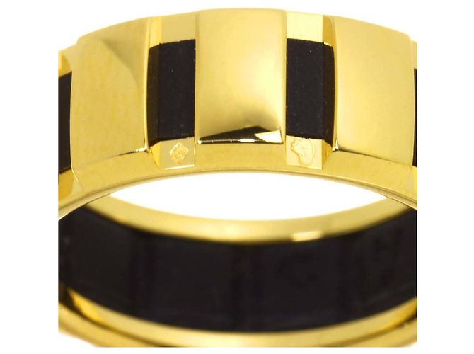 Anel Chaumet Class One #53 em borracha e ouro amarelo - vista 5