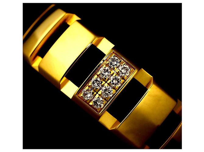 Anel Chaumet Class One #53 em borracha e ouro amarelo - vista 7