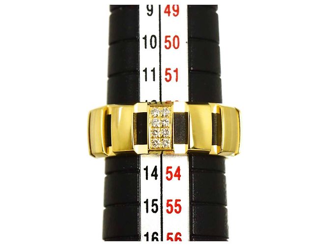 Anel Chaumet Class One #53 em borracha e ouro amarelo - vista 8