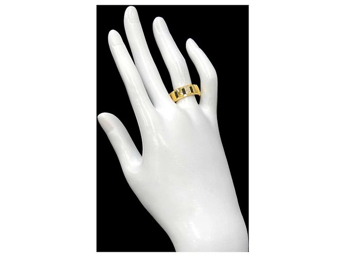 Anel Chaumet Class One #53 em borracha e ouro amarelo - vista 9