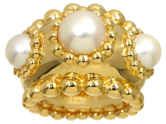 Anello Three Ball Chanel in oro giallo 18K - vista 2