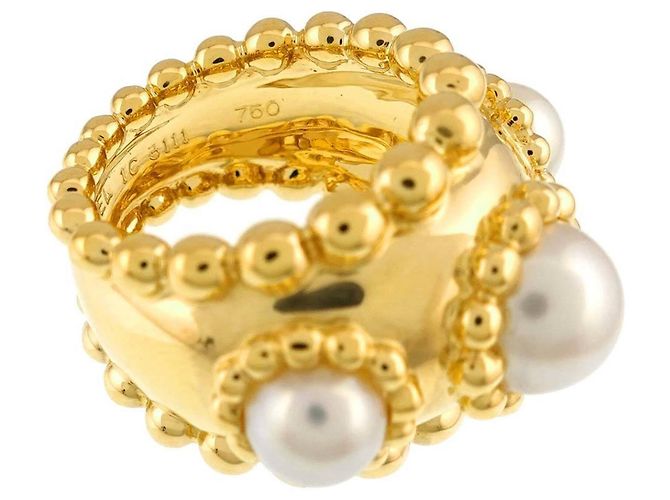 Anello Three Ball Chanel in oro giallo 18K - vista 4