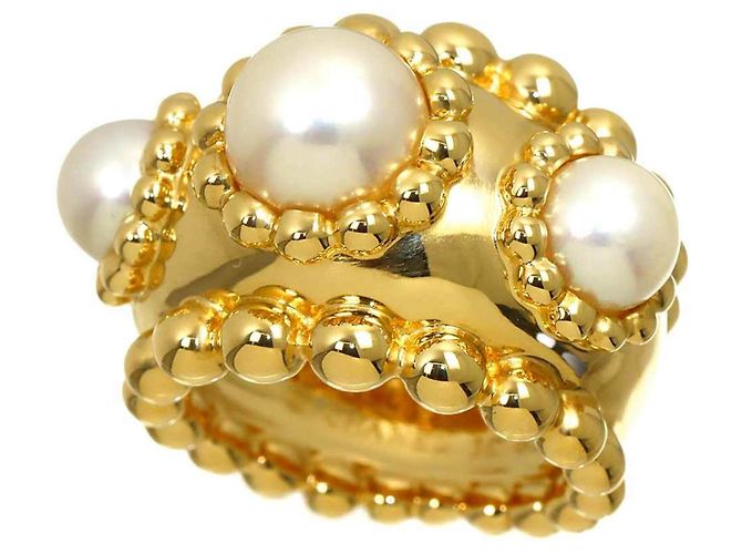 Anello Three Ball Chanel in oro giallo 18K - vista 5